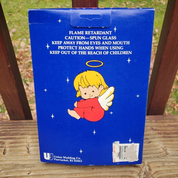 Vintage Angel Hair Spun Glass Union Wadding CO - Made In USA 2oz Box - Picture 10 of 11